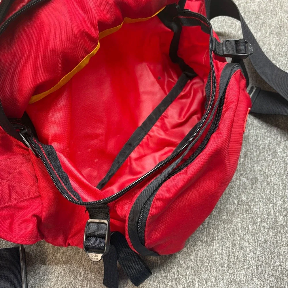 Vintage The North Face Convertible Fanny Pack Backpack Red Yellow Nylon‎ Korea